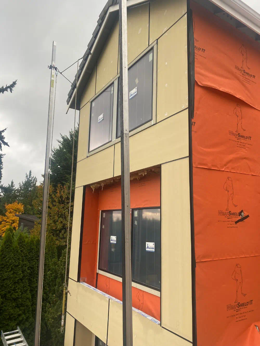 Siding installation in progress on a Seattle-area home (photo 23 of 26)