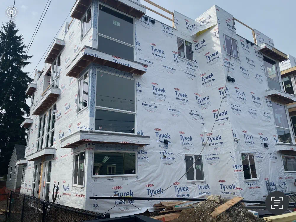 Finished siding and exterior trim on a Seattle-area building (photo 4 of 6)