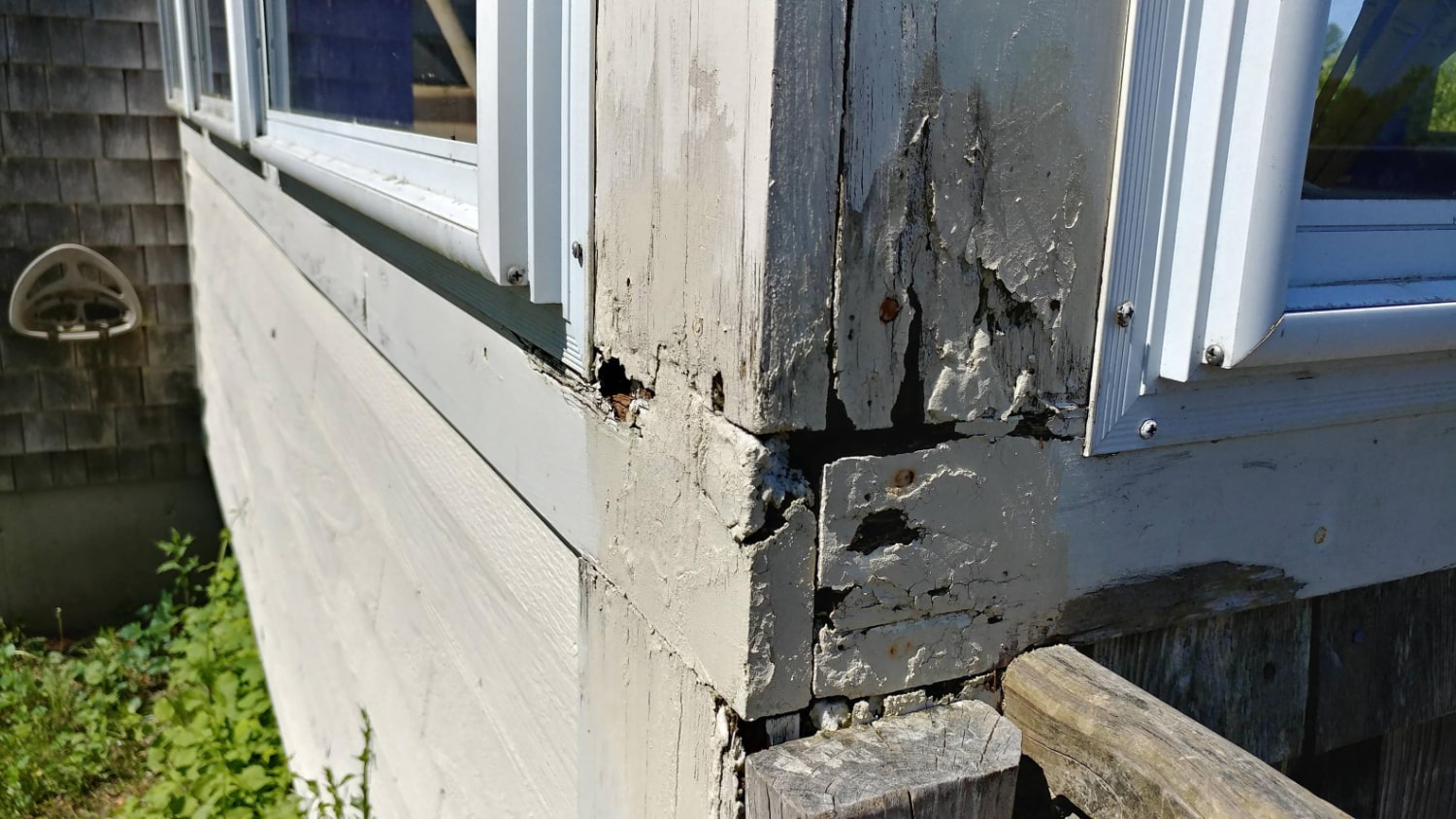 Seattle home exterior showing weather effects on siding